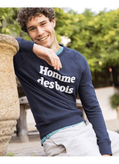 Sweat col rond bleu marine