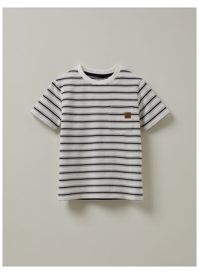 T-SHIRT  RAYE + POCHE
