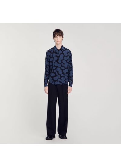 Chemise imprimé camélias