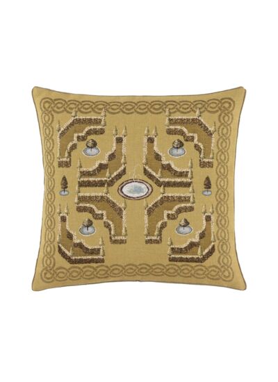 Yves Delorme - Housse de coussin en coton doré, A La Française