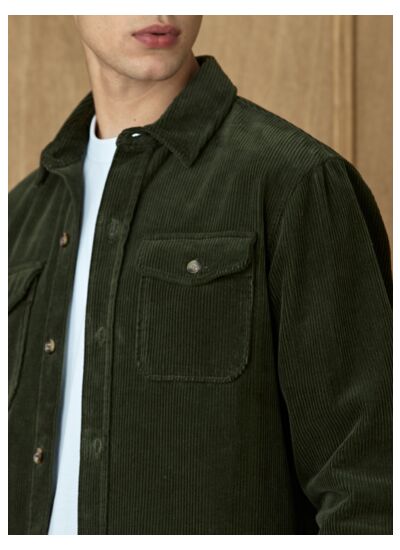 Surchemise en velours Parker Ever Green
