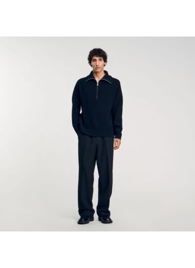 Pull col zippé