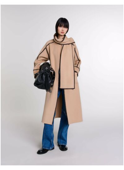 Manteau bicolore double face