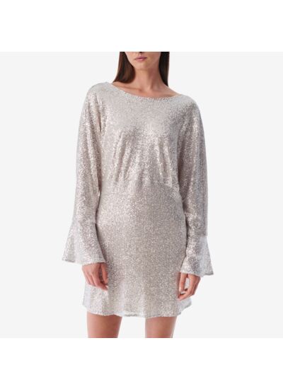 Robe Courte À Sequins Videa