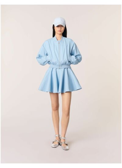 Blouson bomber court en denim