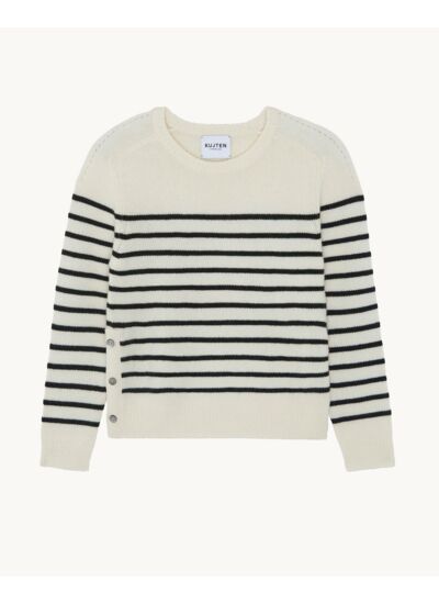 Pull Nanami Marin blanc vintage