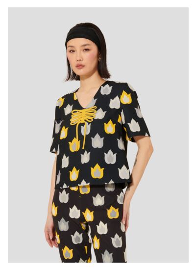 Top Thylane-Charcoal en Polyester