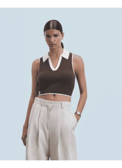 Pull Sans Manches Bicolore