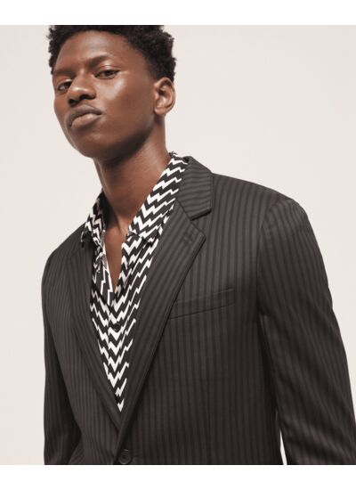 Veste Costume Col Classic Pipping Homme