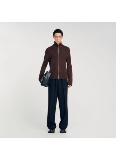 Cardigan côtelé
