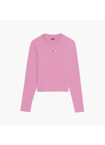 Jacquemus Le T-Shirt Manches Longues Gros Grain Rose
