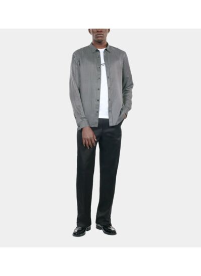 Chemise À Rayures Noires Et Blanches Homme
