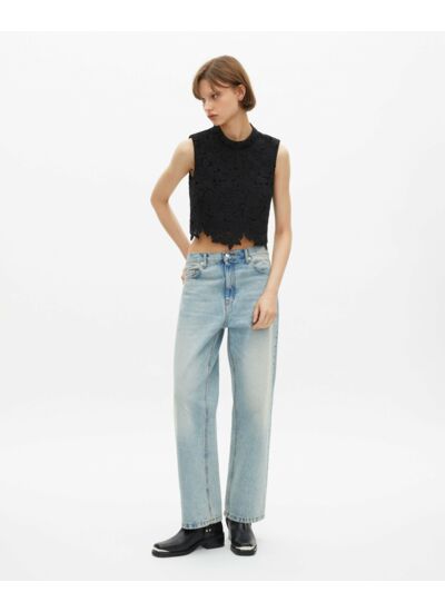 Jean Boyfriend Bleu Clair Femme