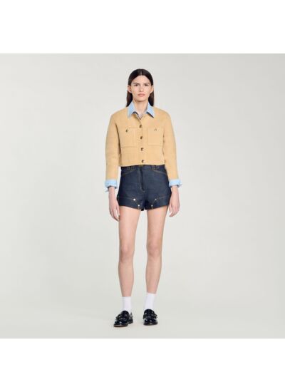 Veste courte en maille