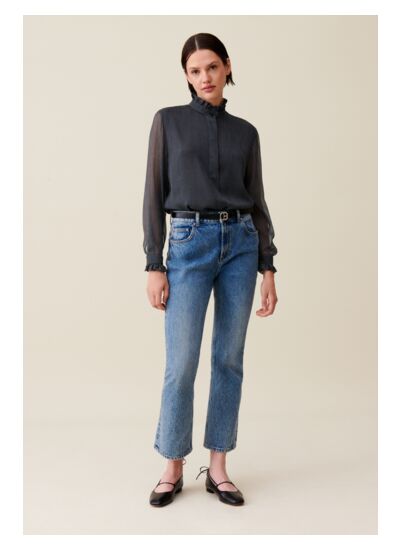 Chemise fluide petits carreaux
