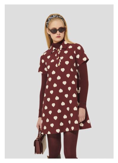 Robe Rory-Bordeaux en Polyester