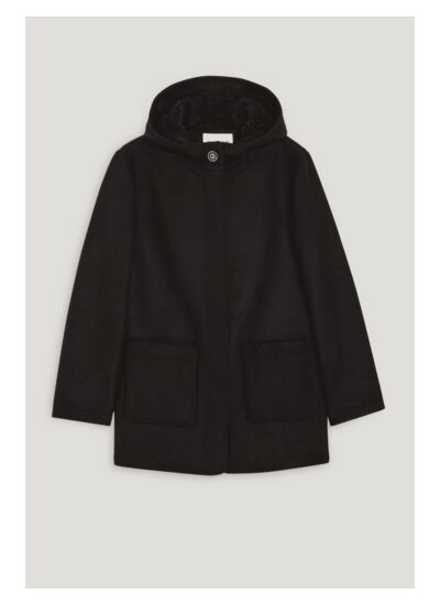 Manteau capuche noir