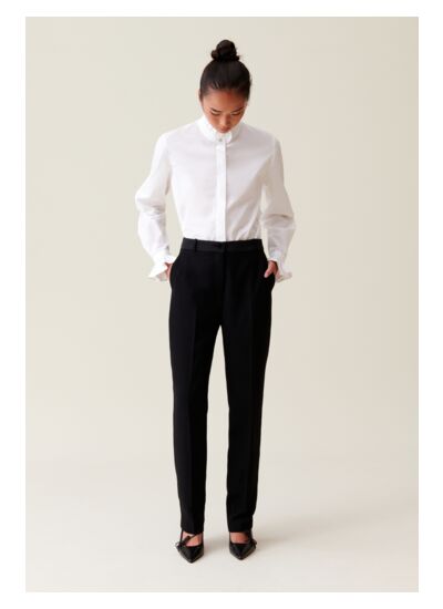 Pantalon tailleur coupe cigarette