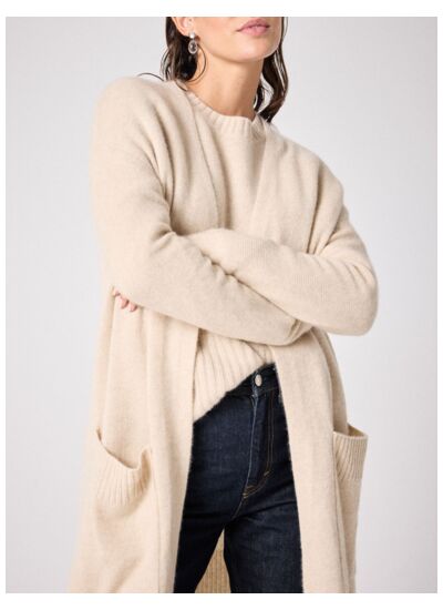 Cardigan cachemire Betti BEIGE CHINE