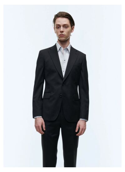 Veste grande taille en serge de laine