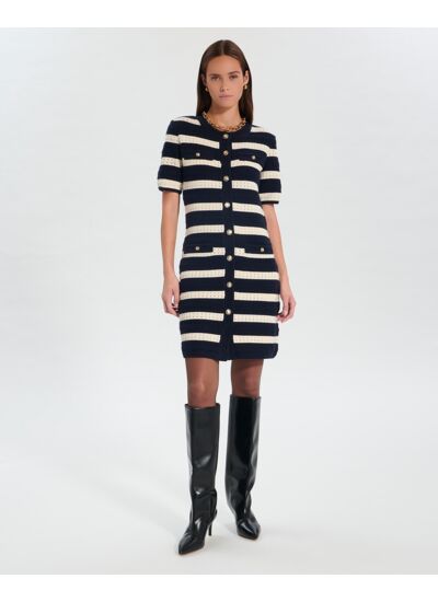 Robe Maille Risma Rayures en Laine