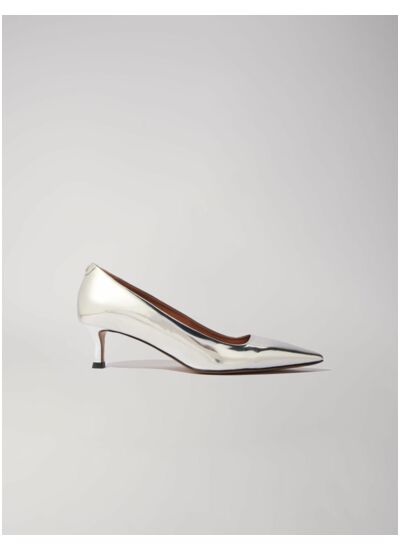 Escarpins pointus en cuir miroir