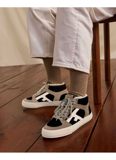 Tennis noires & marron clair