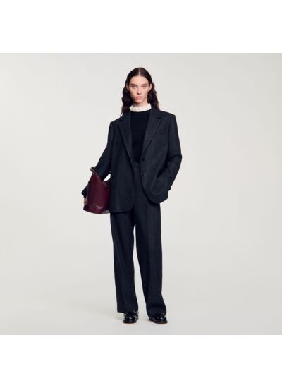 Veste de costume large strassé