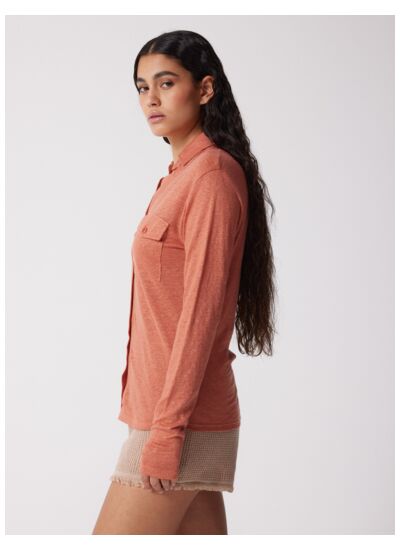 Chemise lin Milia TERRE_CUITE