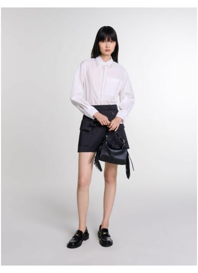 Jupe courte en satin