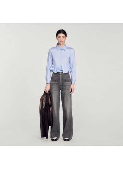 Chemise en popeline rayée