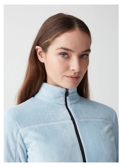 Polaire de ski effet ourson fermé par zip pleine longueur