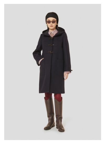 Manteau Manoela-Nuit en Laine Froide