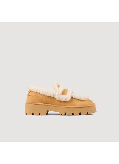 Mocassins en peau lainée