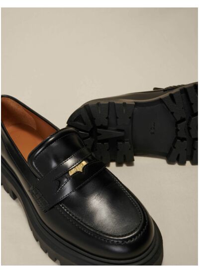 Mocassins en cuir à plateforme