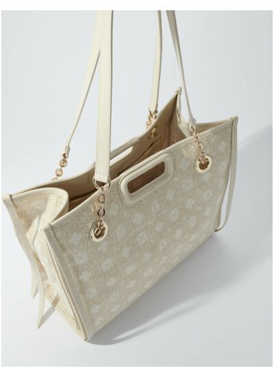 Cabas en toile imprimée clover