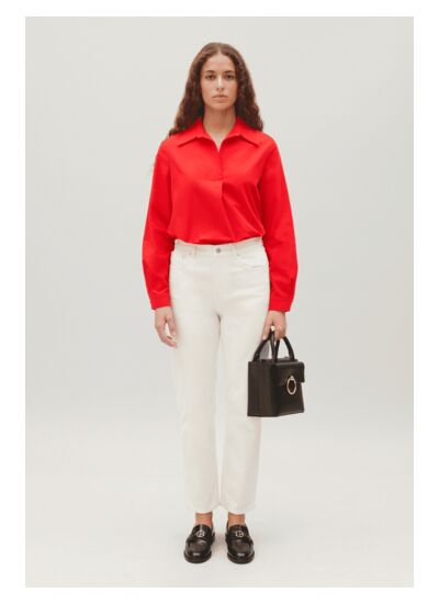 Blouse coton manches longues