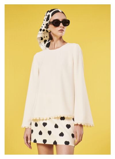 Top Tazzio-Ecru en Polyester