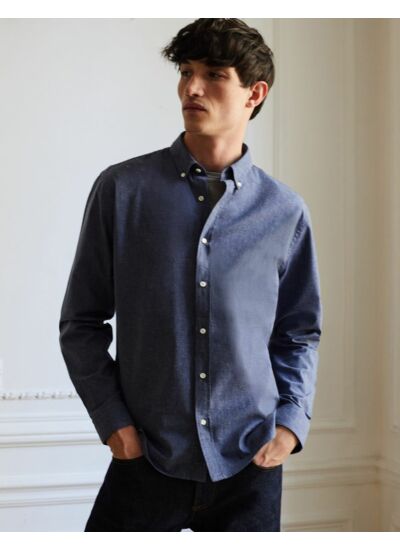 Chemise Gaston Contemporaine en coton recyclé marine