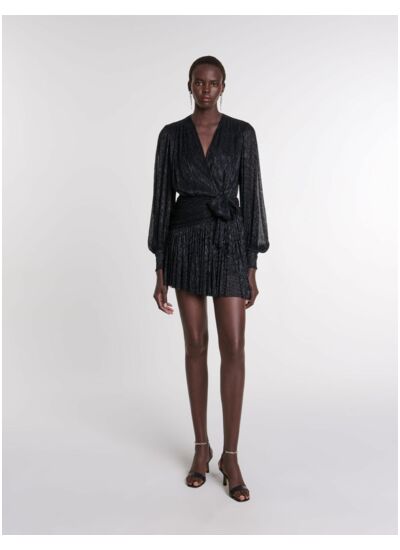Robe courte lamée