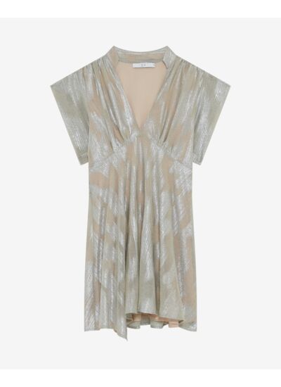 Robe Courte Lamée Col V Brandi