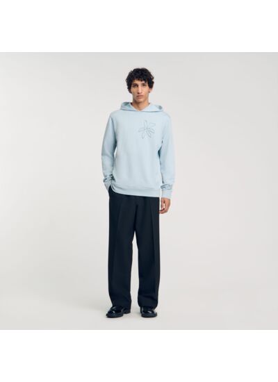 Sweatshirt à capuche détail fleur