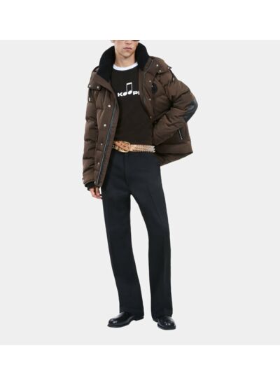 Doudoune Blason Marron Homme