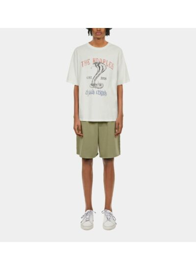 T-Shirt Écru Avec Sérigraphie Chaos Snake Homme