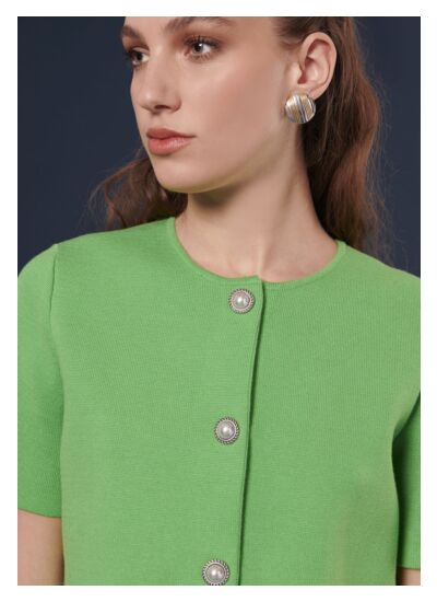 Gilet Glitter-Emeraude en Viscose