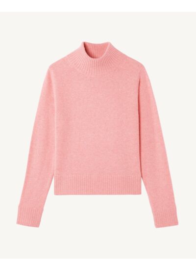 Pull col montant - Femme - ROSE RETRO