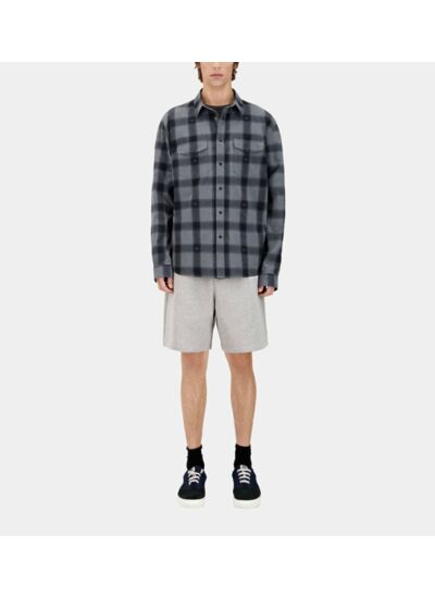 Chemise À Carreaux Gris Avec Têtes De Mort Homme