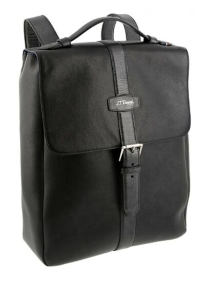 Sac à Dos Rectangle Grainé Noir