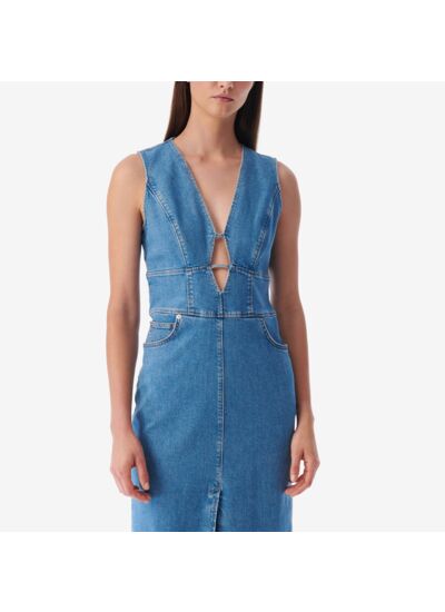 Robe Longue En Jean À Découpe Alba