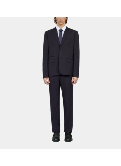 Veste De Costume Bleu Marine En Laine Homme